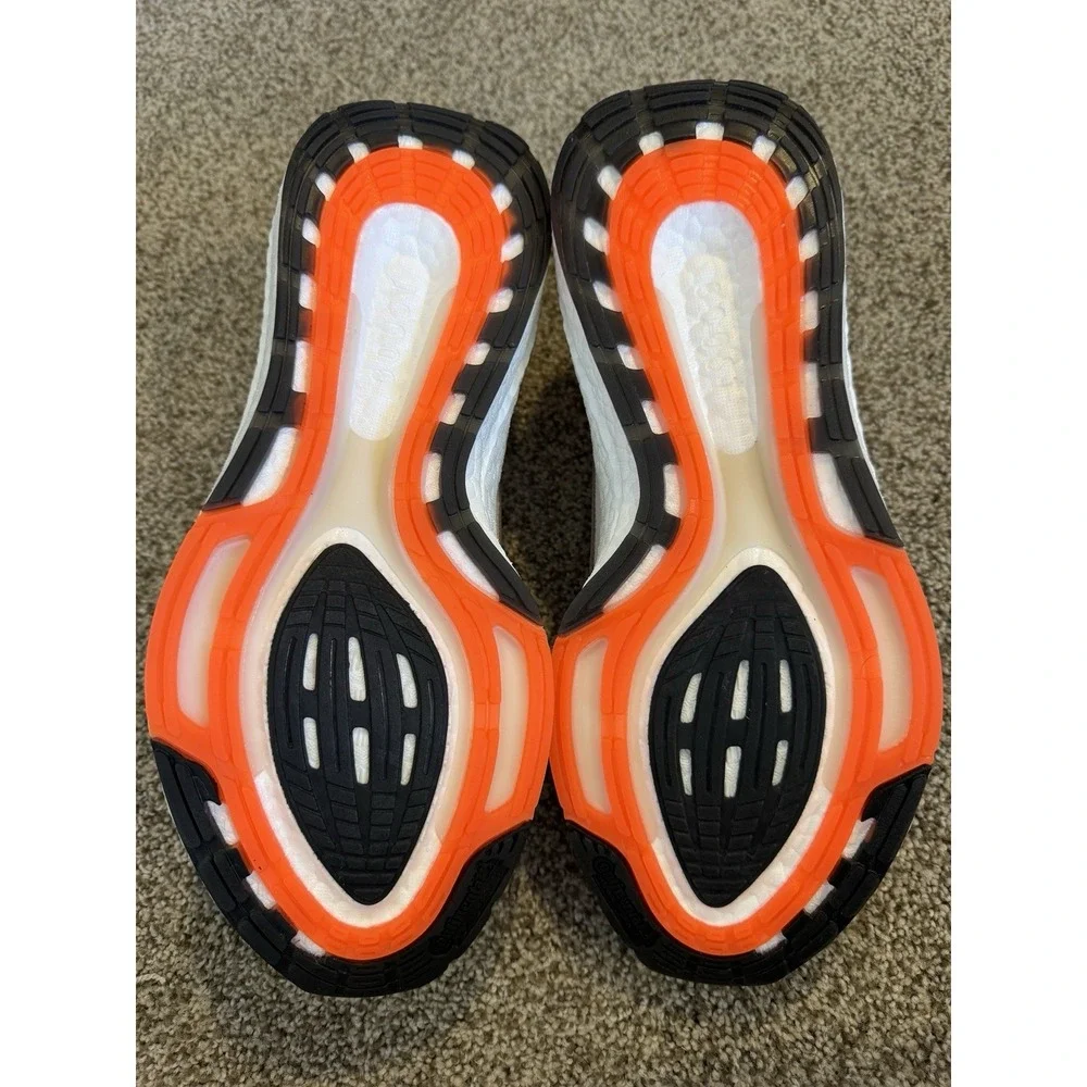 adidas® (Men's 11 M) Ultraboost™ 22 Running Shoe in Aluminium/Impact Orange